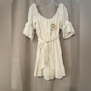 The Jetset Diaries | Vivienne Mini White Floral Dress | M